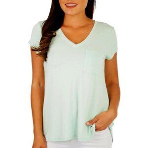 405 Cupio Womens Juliana Crepe Short Sleeve Top Size: Small Color: JADE NWT
